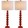 Set of 2 Jenna Stacked Ball Lamps, Orange - Lighting - 2