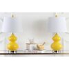 Set of 2 Eva Double Gourd Glass Lamps, Yellow - Lighting - 3