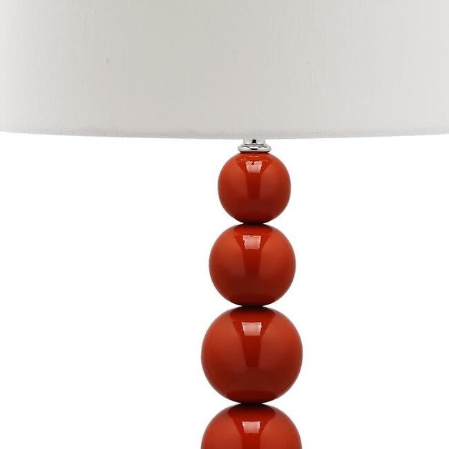 Set of 2 Jenna Stacked Ball Lamps, Orange - Lighting - 3