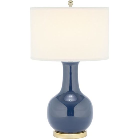 Paris Ceramic Table Lamp, Navy - Lighting - 1