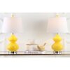 Set of 2 Eva Double Gourd Glass Lamps, Yellow - Lighting - 4