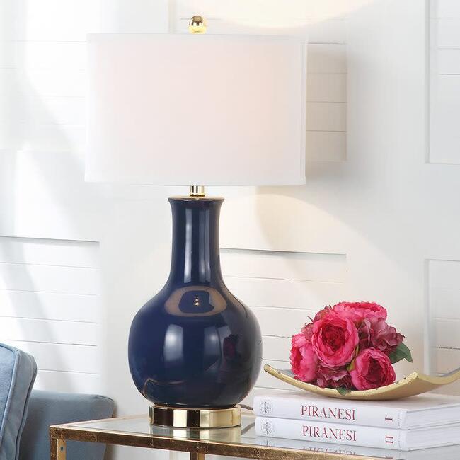 Paris Ceramic Table Lamp, Navy - Lighting - 3