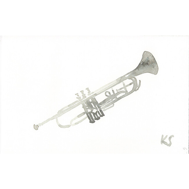 Trumpet, 10.5" x 7.5"