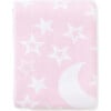 Moon & Star Novelty Blanket, Pink - Blankets - 3