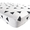 Organic Triangle Crib Sheet, Night Black - Crib Sheets - 1 - thumbnail