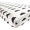 Organic Half Moon Crib Sheet, Night Black - Crib Sheets - 1 - thumbnail