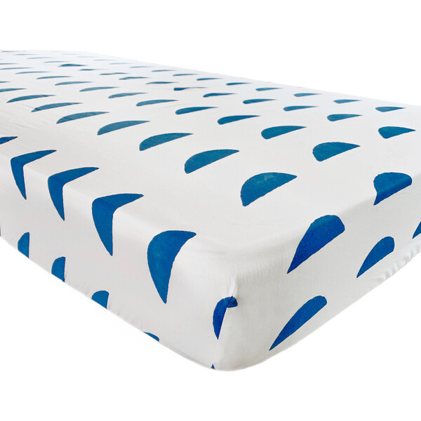 Organic Half Moon Crib Sheet, Ocean Kindred Kid & Baby Sheets