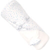 Superstars Hooded Towel & Mitt Set, White & Blue - Towels - 1 - thumbnail