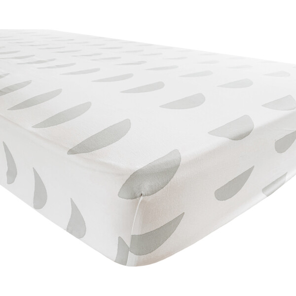 Organic Half Moon Crib Sheet, Light Gray Kindred Kid & Baby Sheets