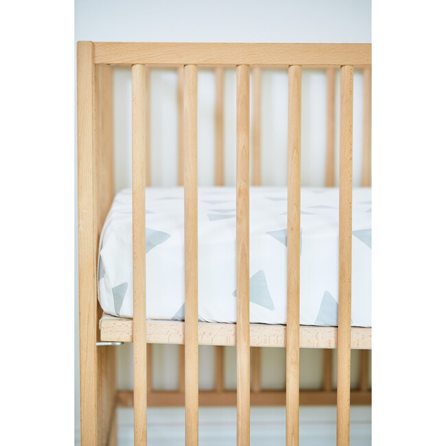 Organic Triangle Crib Sheet, Light Gray - Crib Sheets - 2