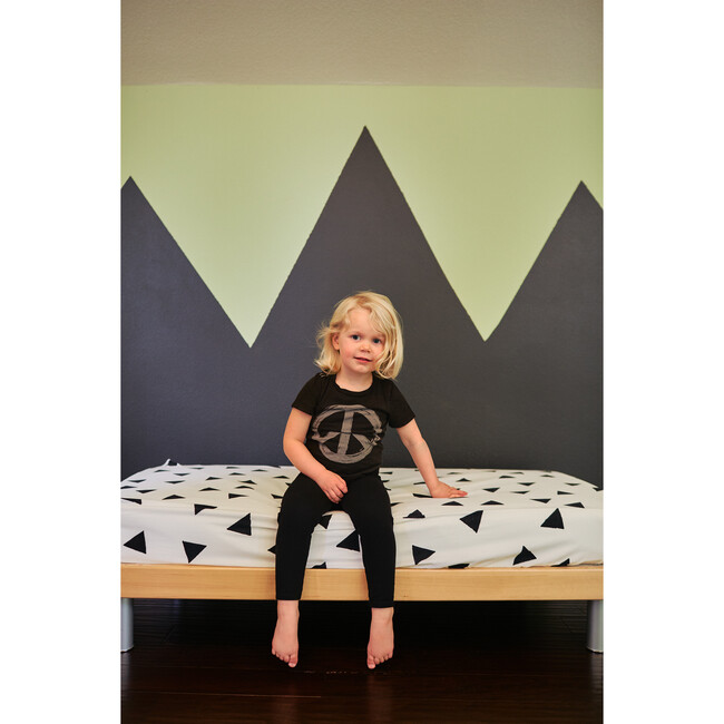 Organic Triangle Crib Sheet, Night Black - Crib Sheets - 2