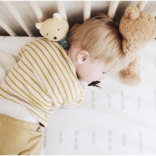 Organic Abacus Crib Sheet, Light Gray - Crib Sheets - 3
