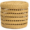 Large Lidded Lace Grass Box, Natural - Storage - 1 - thumbnail