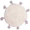 Circle Rugcycled Floor Cushion, Natural/Grey - Pillows - 1 - thumbnail