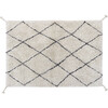 Mini Bereber Washable Rug, Natural/Black - Rugs - 1 - thumbnail