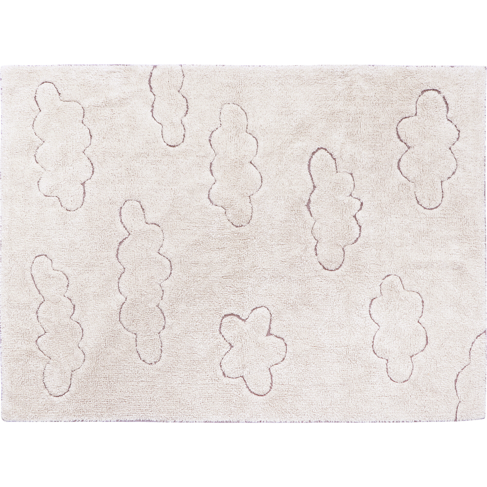 Clouds RugCycled Washable Rug, Natural - Rugs - 1