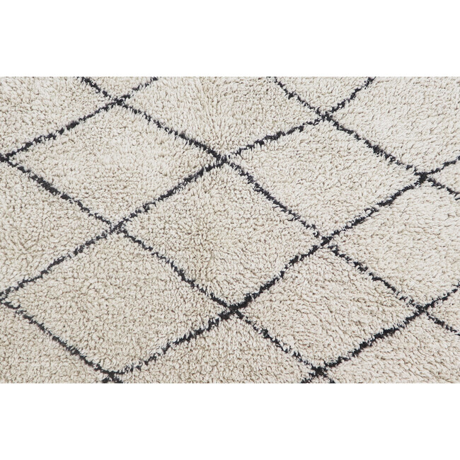 Mini Bereber Washable Rug, Natural/Black - Rugs - 5