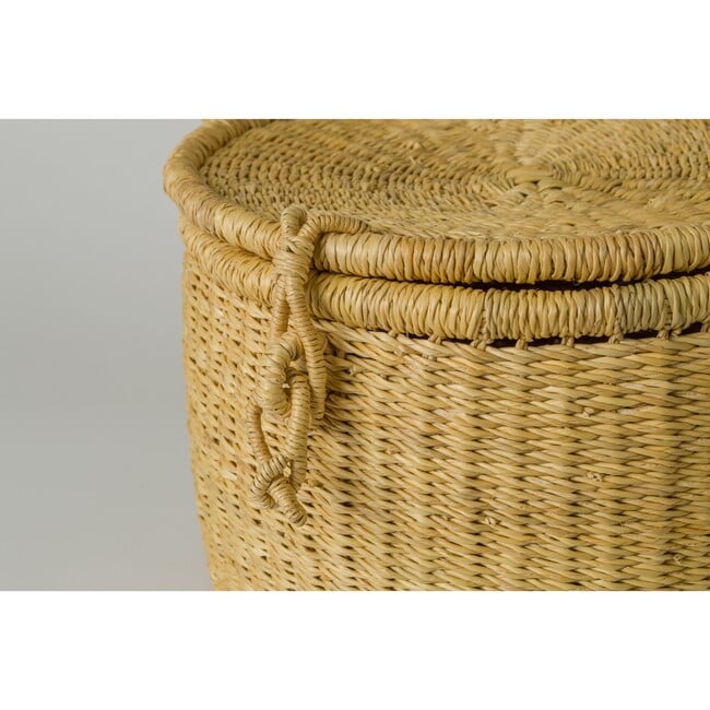 Handwoven Picnic Basket, Natural - Storage - 3