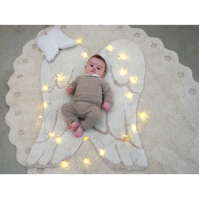 Mini Wings Washable Rug, Ivory - Rugs - 8