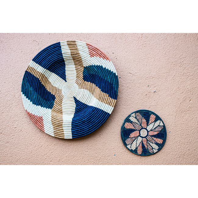32" Jumbo Woven Wall Plate Decor, Tabia Peach - Wall Décor - 6