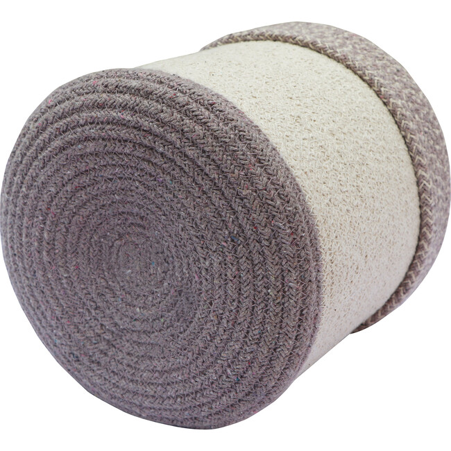 RugCycled Basket Bin, Natural/Grey - Accents - 4