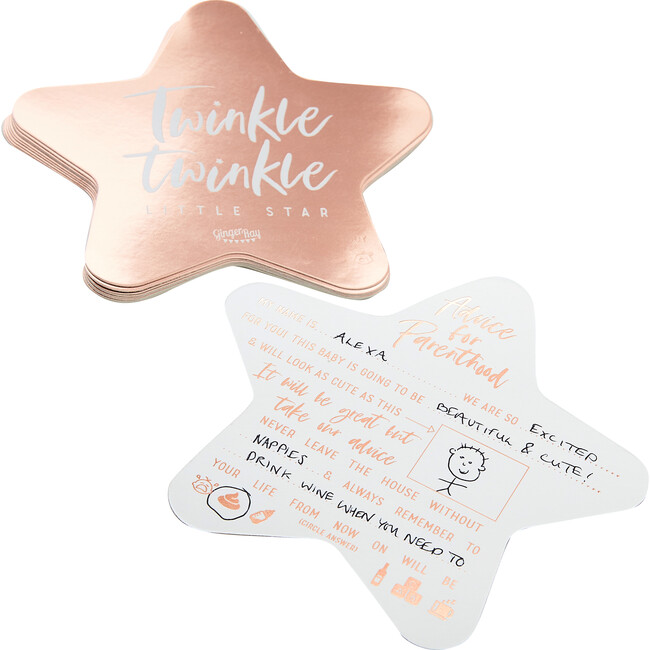 Twinkle Twinkle Advice Cards, Rose Gold