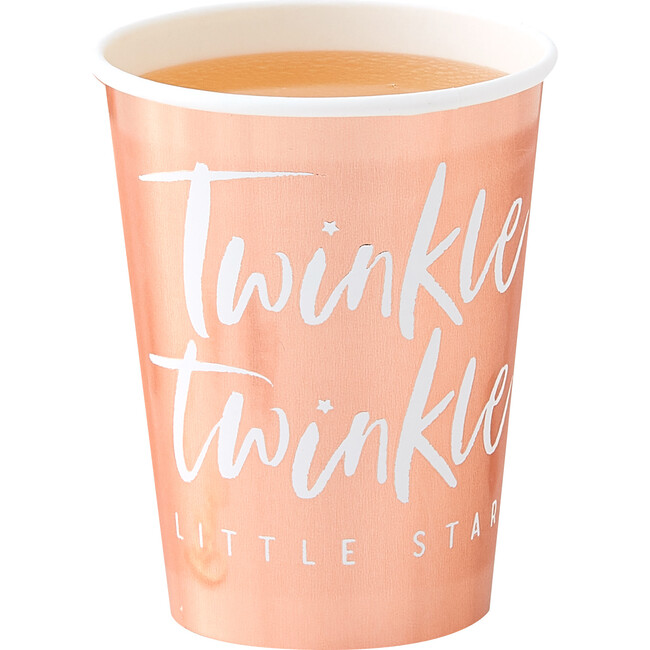 Foiled Paper Cups, Rose Gold