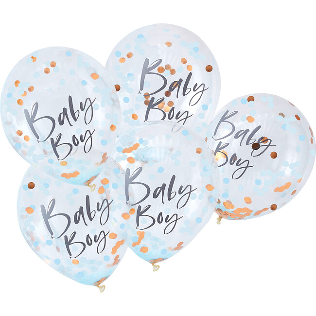 Baby Boy Confetti Balloons, Blue