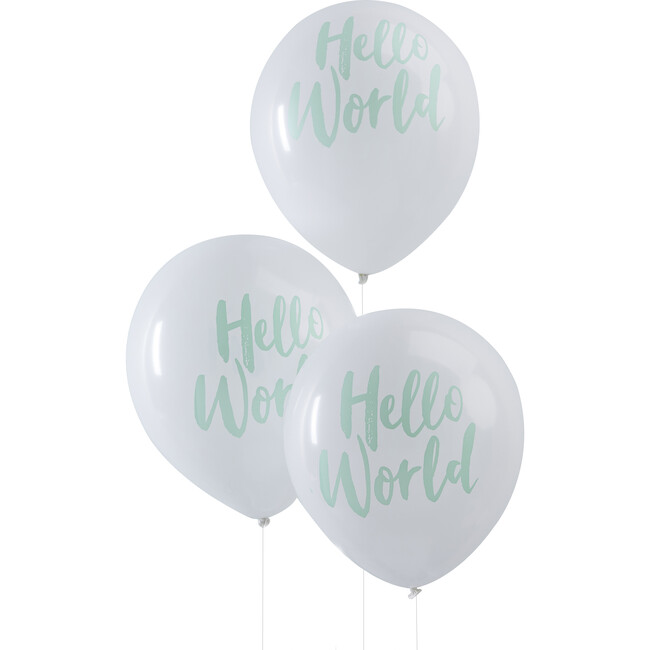 Hello World Balloons, Mint - Decorations - 1