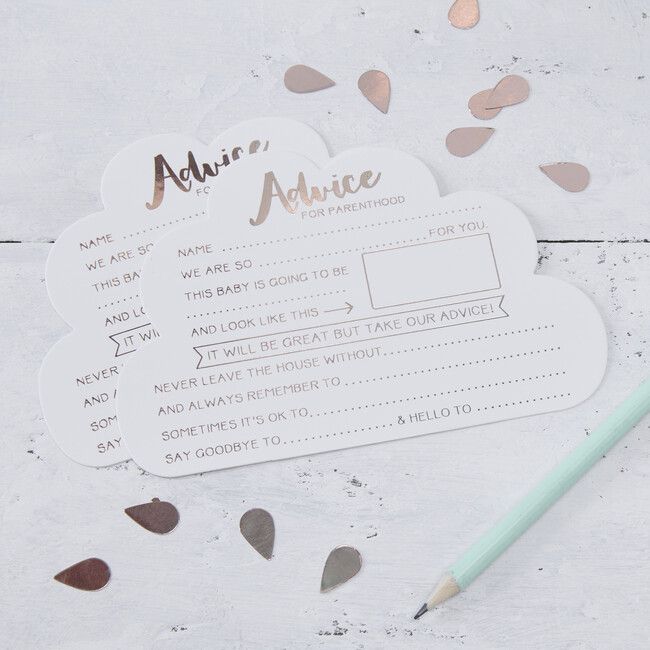 Hello World Advice For The Parents Cards, Rose Gold - Party Accessories - 2