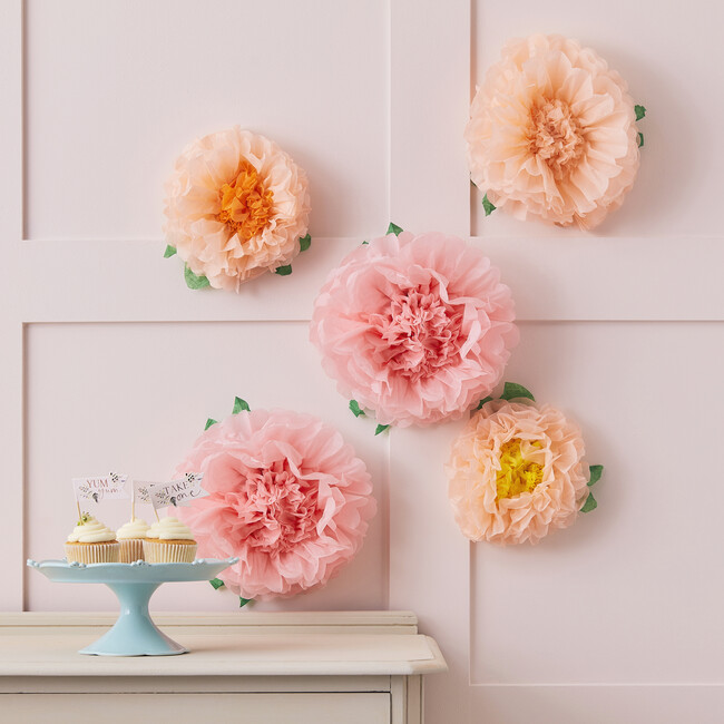 Tissue Paper Flower Pom Poms - Party - 2