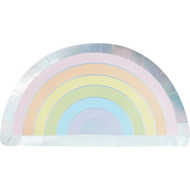 Foiled Paper Plates, Rainbow