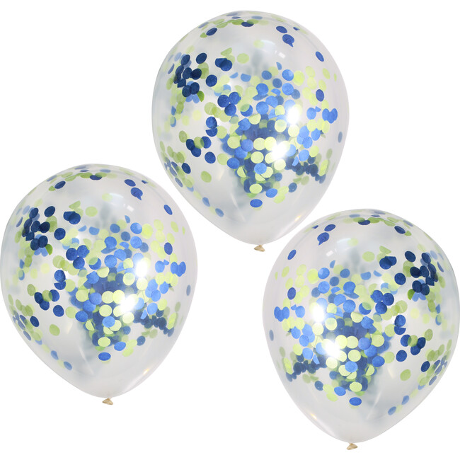 Confetti Balloons, Blue & Green