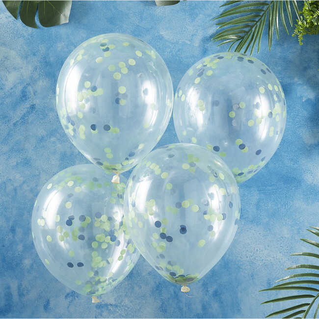 Confetti Balloons, Blue & Green