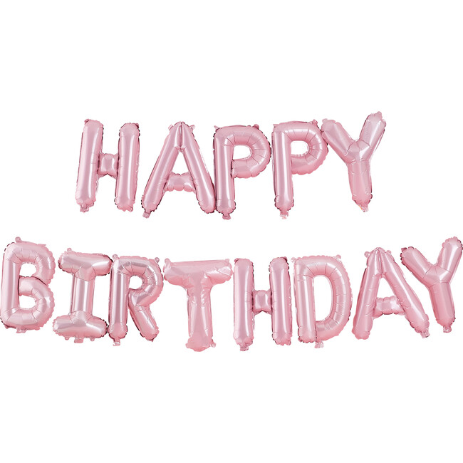 Happy Birthday Balloon Bunting, Pink