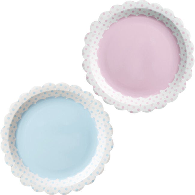 Paper Plates, Pink And Blue