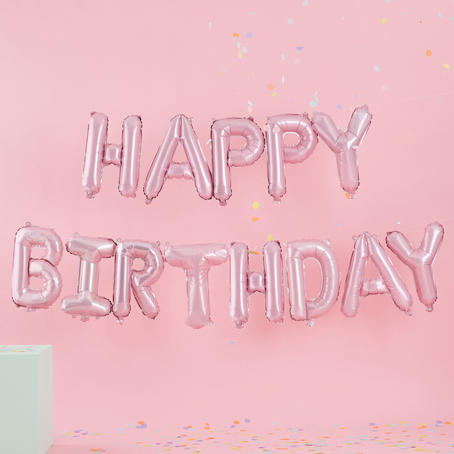 Happy Birthday Balloon Bunting, Pink - Party - 2