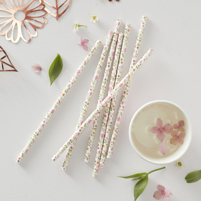 Paper Straws, Floral - Party - 2