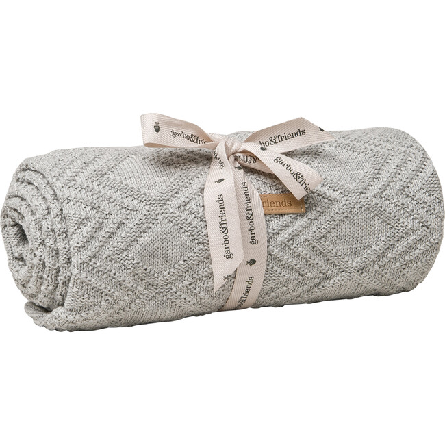 Ollie Blanket, Gray - Blankets - 1