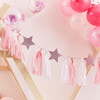 Pink Glitter Stars Tassel Garland - Party - 2