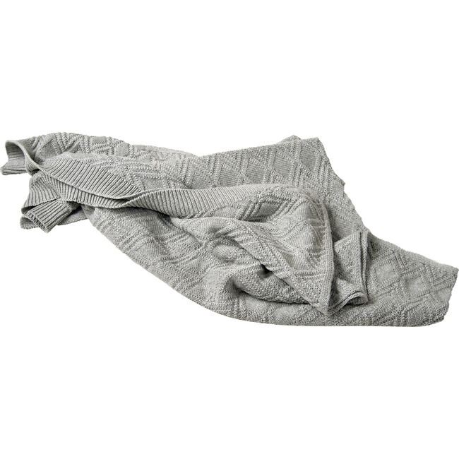 Ollie Blanket, Gray - Blankets - 2