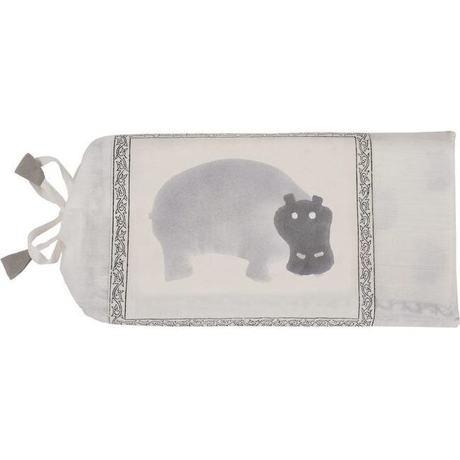 Gray Hippo Organic Blanket