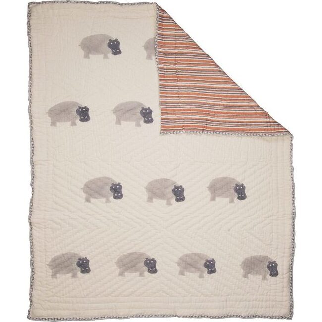 Gray Hippo Organic Quilt - Quilts - 2