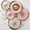 Pack of 5 Floral Fan Decorations - Party - 2
