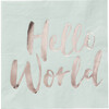 Hello World Paper Napkins, Mint & Rose Gold - Tableware - 1 - thumbnail