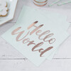 Hello World Paper Napkins, Mint & Rose Gold - Tableware - 2