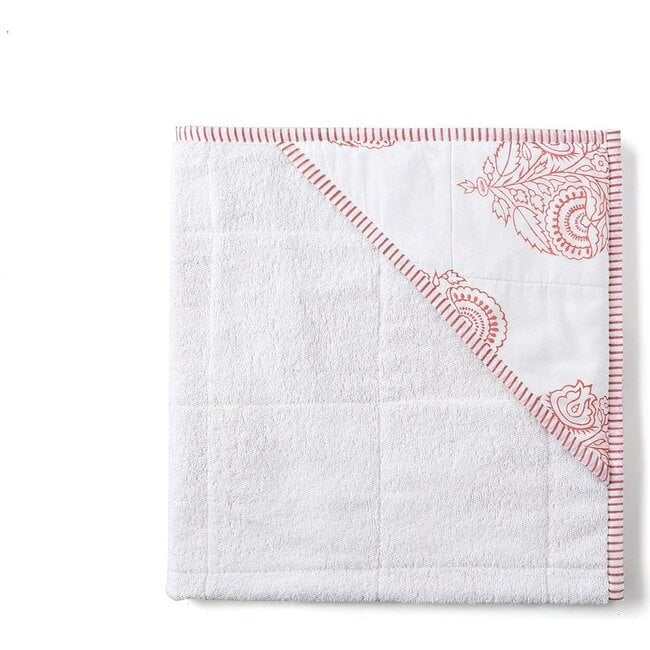 Block-Printed Terry Towel, Pink City - Towels - 5