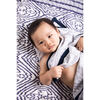 Block-Printed Cotton Dohar, Southside Blue - Blankets - 3