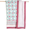 Block-Printed Cotton Crib Quilt, Miami - Quilts - 3