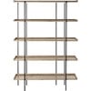 Cecilia Retro Mid-Century 5-Tier Wood Etagere, Black - Bookcases - 1 - thumbnail